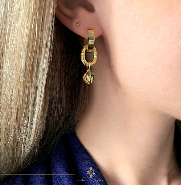 VERON GOLD EARRINGS IN HIGH QUALITY STAINLESS STEEL