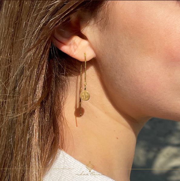 SIGNATURE GOLD CHAIN EARRINGS IN HIGH QUALITY STAINLESS STEEL