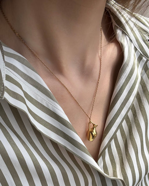 AMPHOREAS GOLD NECKLACE IN STAINLESS STEEL