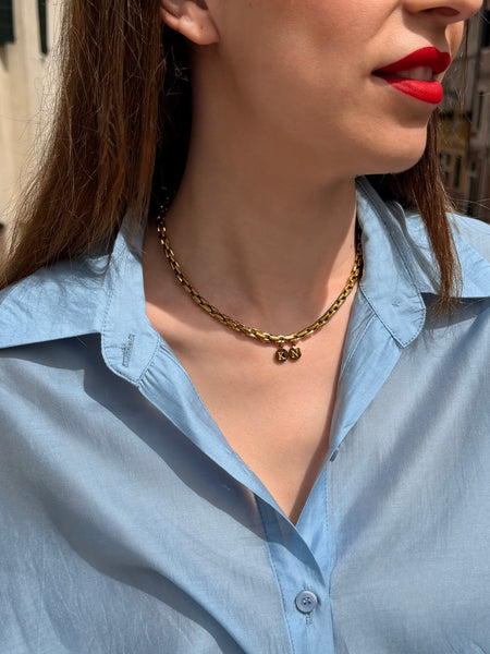DIAMANDO GOLD INITIAL NECKLACE