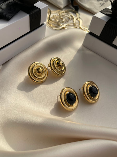 VASSIA GOLD EARRINGS IN HIGH QUALITY STAINLESS STEEL