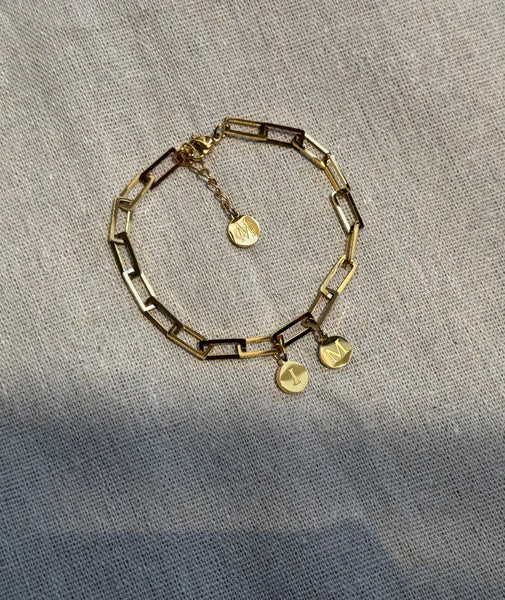 CELIA GOLD INITIAL BRACELET