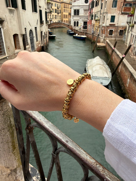 VENEZIA GOLD INITIAL BRACELET