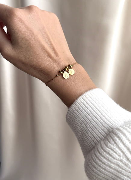 ALBA GOLD  BRACELET WITH TWO INITIALS