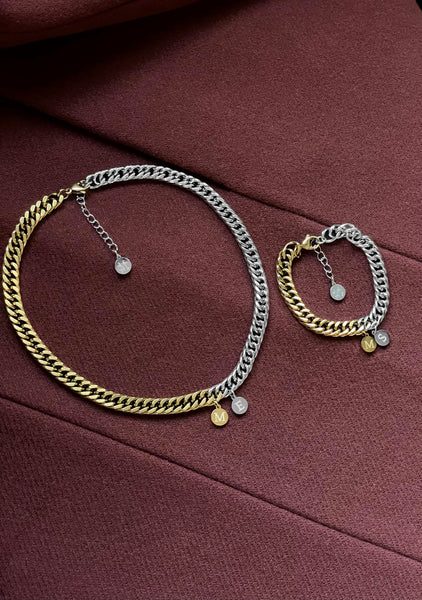 CASSIA GOLD & SILVER INITIAL BRACELET