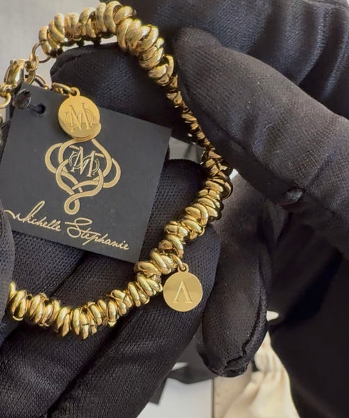 VENEZIA GOLD INITIAL BRACELET