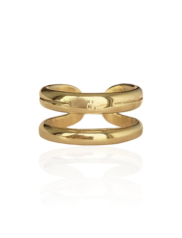 SIGNATURE GOLD RING IN HIGH QUALITY STAINLESS STEEL