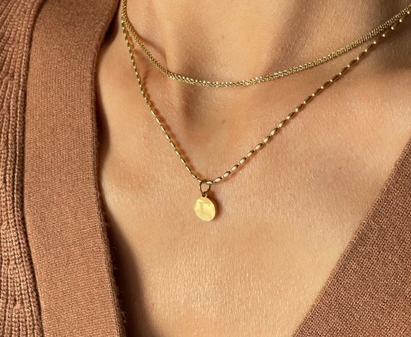 ROI INITIAL GOLD NECKLACE