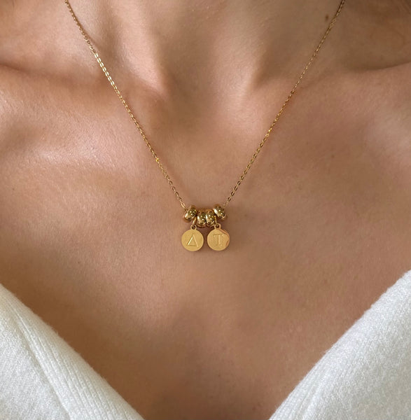 ALBA GOLD NECKLACE WITH TWO INITIALS