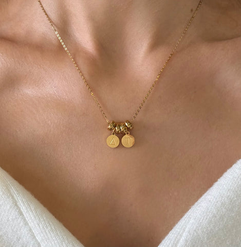 ALBA GOLD NECKLACE WITH TWO INITIALS