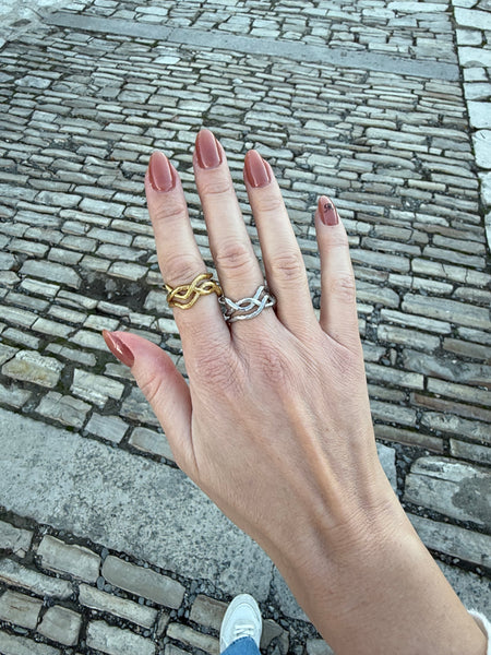 ATHINA GOLD OR SILVER RING IN HIGH QUALITY STAINLESS STEEL