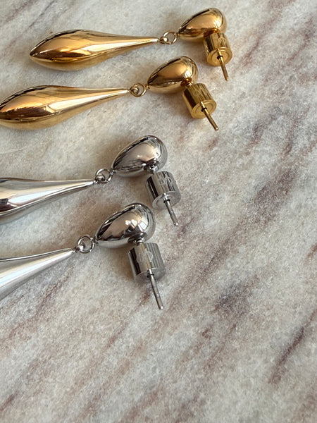 TEARA GOLD OR SILVER EARRINGS IN HIGH QUALITY STAINLESS STEEL
