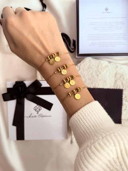 ALBA GOLD  BRACELET WITH ONE INITIAL
