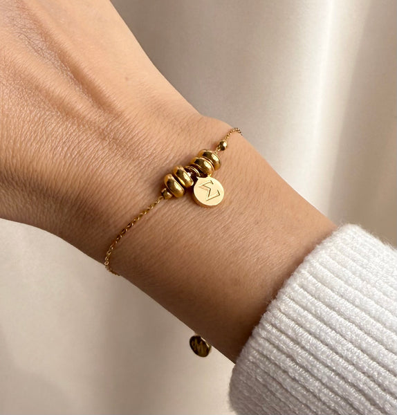 ALBA GOLD  BRACELET WITH ONE INITIAL