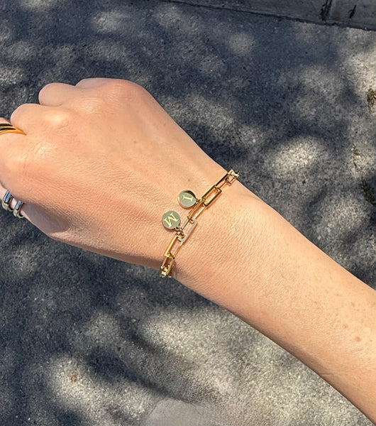 CELIA GOLD INITIAL BRACELET