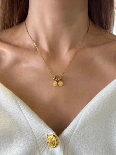 ALBA GOLD NECKLACE WITH TWO INITIALS