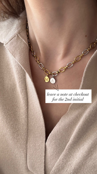 THETIS GOLD&SILVER INITIAL NECKLACE (Copy)
