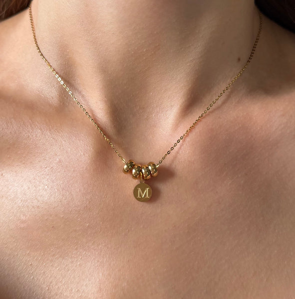 ALBA GOLD NECKLACE WITH ONE INITIAL