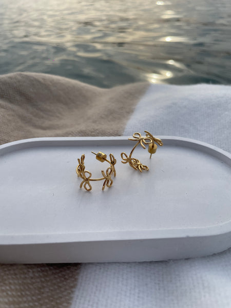 BOW LIMITED COLLECTION EARRINGS IN HIGH QUALITY STAINLESS STEEL