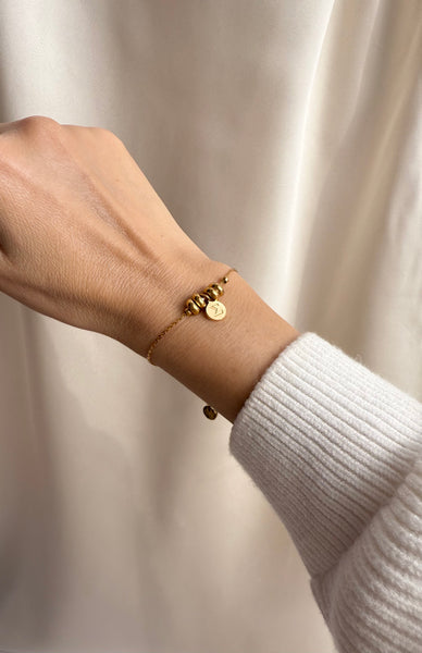 ALBA GOLD  BRACELET WITH ONE INITIAL