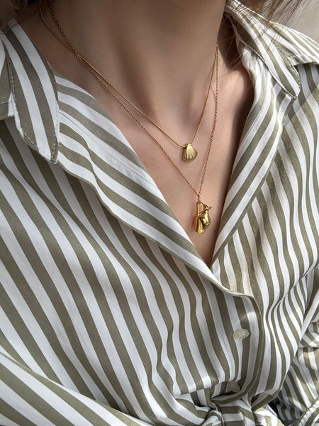 AMPHOREAS GOLD NECKLACE IN STAINLESS STEEL