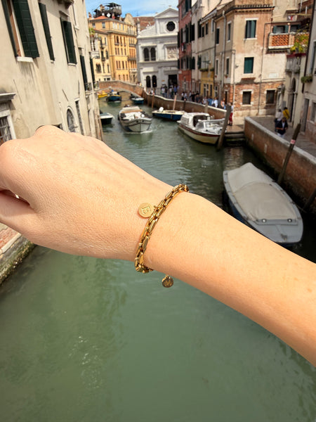 DIAMANDO GOLD INITIAL BRACELET
