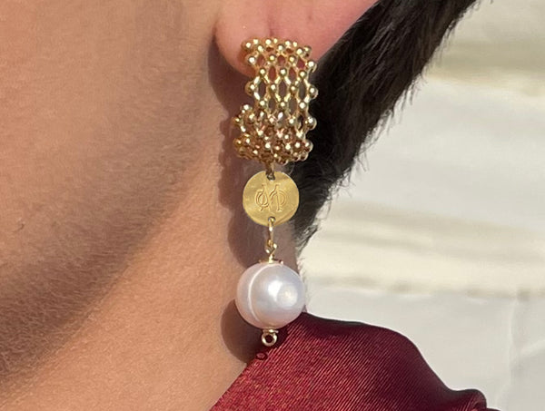 IDRIS SIGNATURE PEARL EARRINGS WITH FRESHWATER PEARLS & HIGH QUALITY STAINLESS STEEL