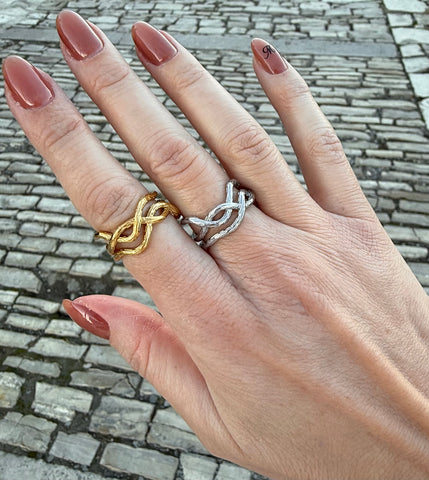 ATHINA GOLD OR SILVER RING IN HIGH QUALITY STAINLESS STEEL