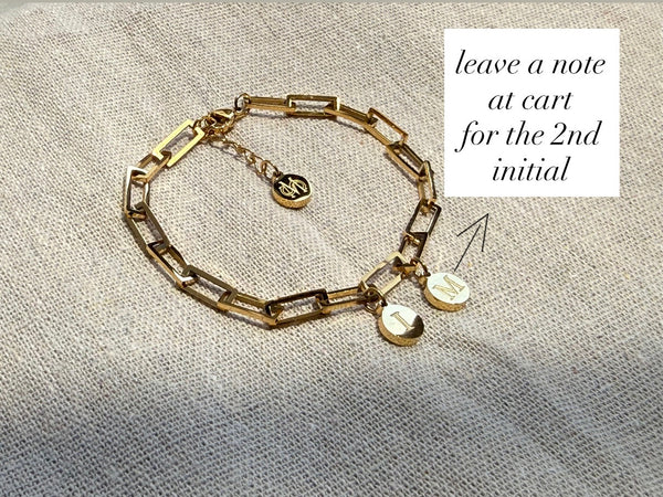 CELIA GOLD INITIAL BRACELET