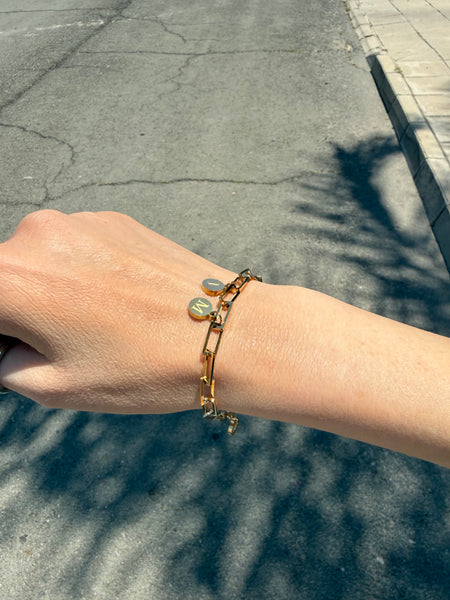 CELIA GOLD INITIAL BRACELET