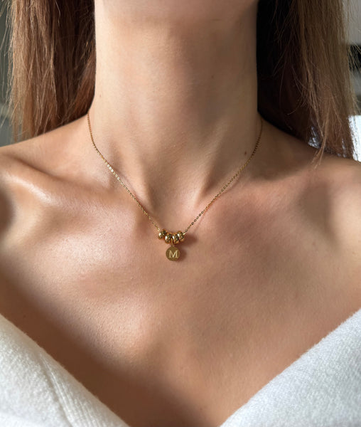 ALBA GOLD NECKLACE WITH ONE INITIAL