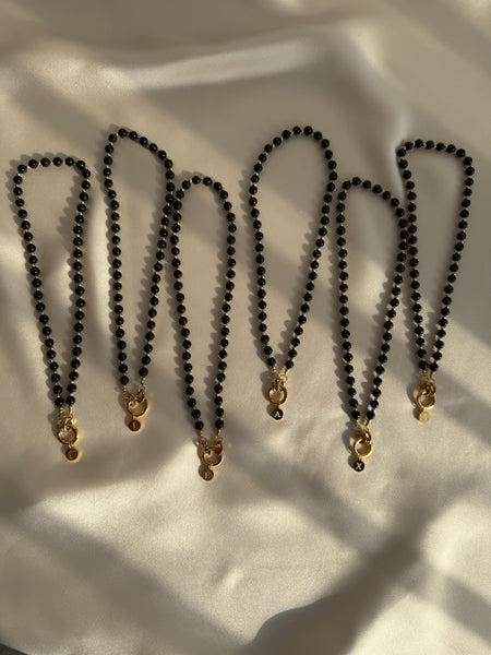 AZIA INITIAL NECKLACE WITH SEMI PRECIOUS STONES AND HIGH QUALITY STAINLESS STEEL