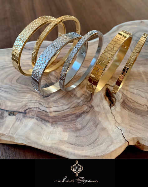 BANGLE SNAKE SILVER BRACELET 8MM