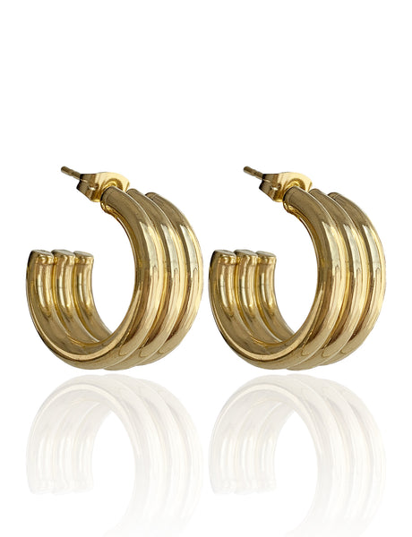 ARIADNE GOLD EARRINGS IN HIGH QUALITY STAINLESS STEEL