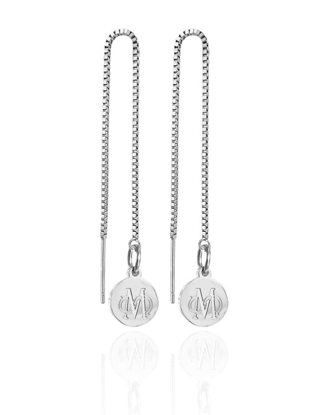 SIGNATURE SILVER CHAIN EARRINGS