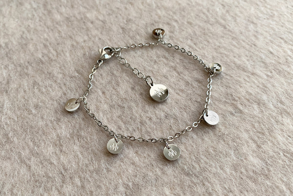 SIGNATURE SILVER STAINLESS STEEL BRACELET