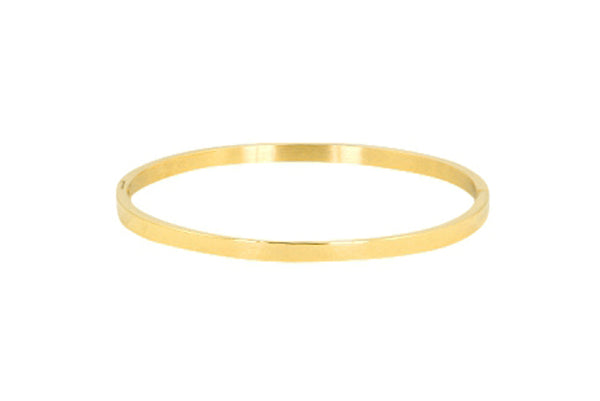 SIGNATURE BANGLE PLAIN GOLD BRACELET 4MM