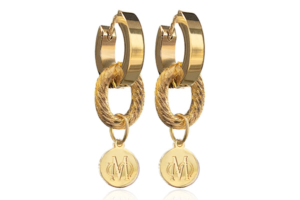 VERON GOLD EARRINGS IN HIGH QUALITY STAINLESS STEEL